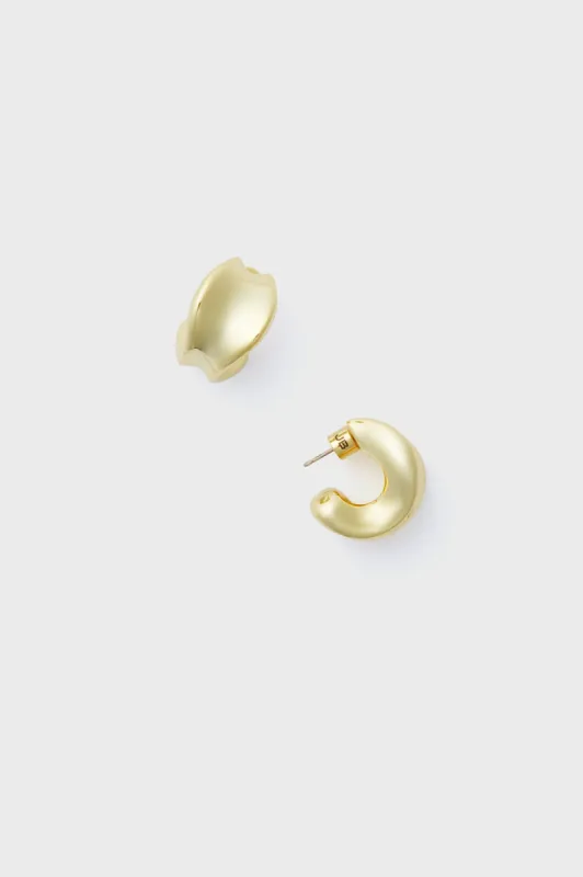 High Polish Gold Chunky Doune Hoops sold by Tuckernuck
