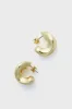 High Polish Gold Chunky Doune Hoops sold by Tuckernuck