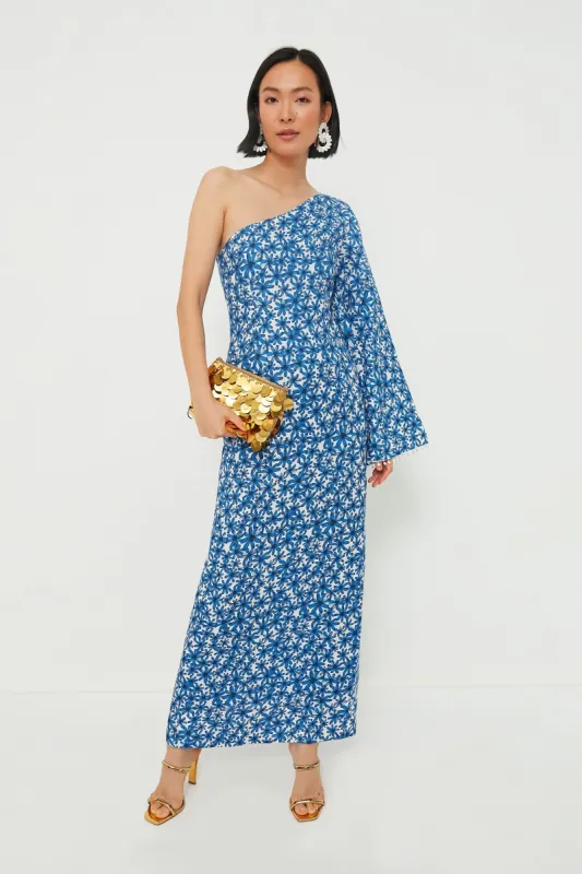 Blue Daisy Maxi Dress made by Tuckernuck