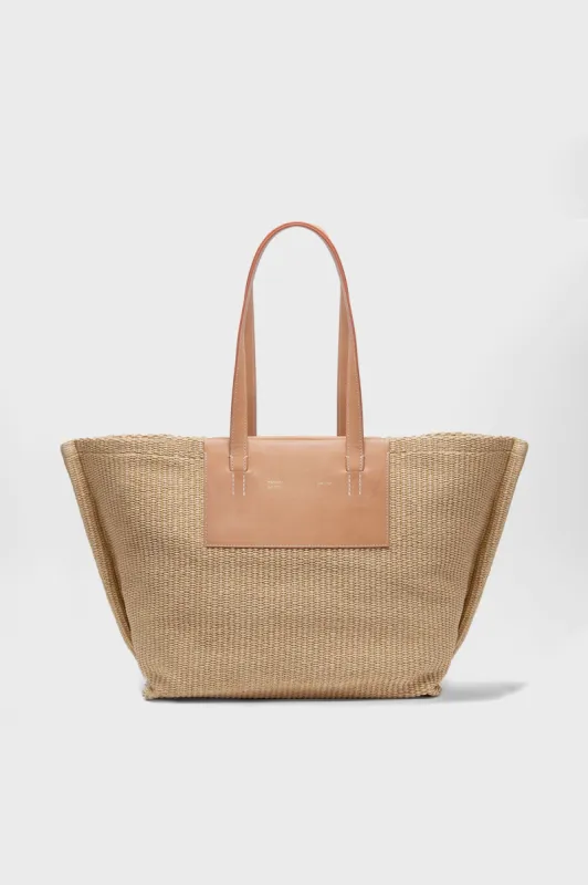 Natural Raffia Market Tote sold by Tuckernuck