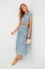 Light Sky Pressed Floral Print The Knoll Skirt sold by Tuckernuck