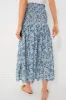 Light Sky Pressed Floral Print The Knoll Skirt sold by Tuckernuck