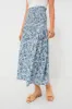 Light Sky Pressed Floral Print The Knoll Skirt sold by Tuckernuck
