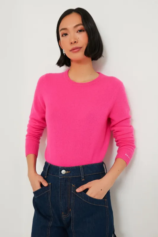 Hot Pink Cashmere Crewneck Sweater sold by Tuckernuck