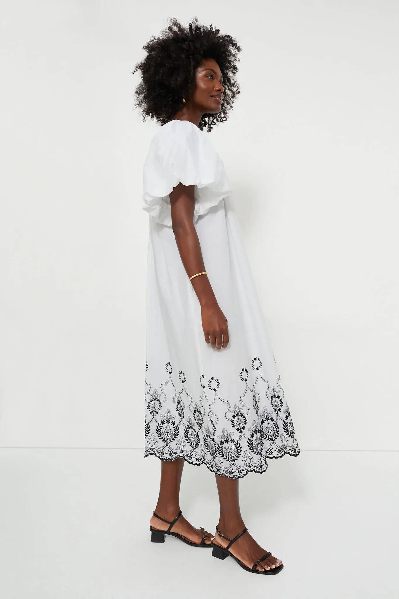 Black Embroidery Elin Midi Dress sold by Tuckernuck product image thumbnail 3