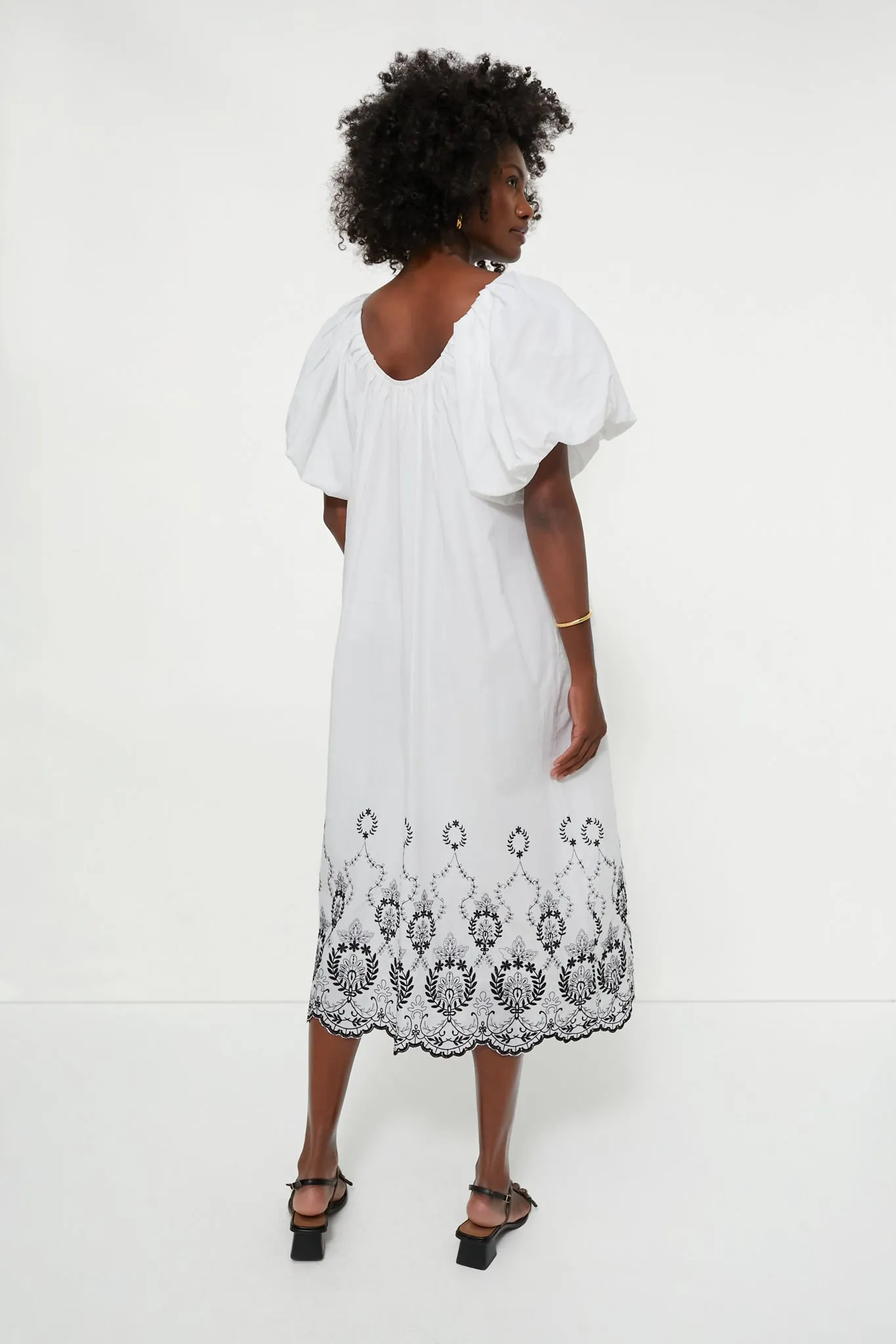 Black Embroidery Elin Midi Dress sold by Tuckernuck product image thumbnail 4