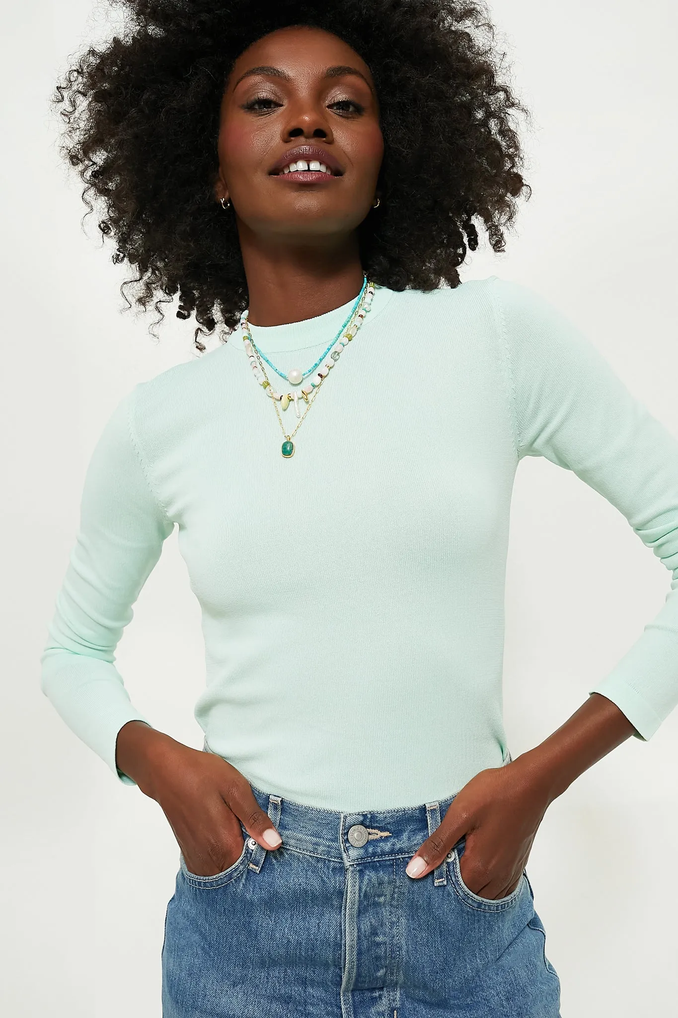 Mint Knit Vanessa Top sold by Tuckernuck