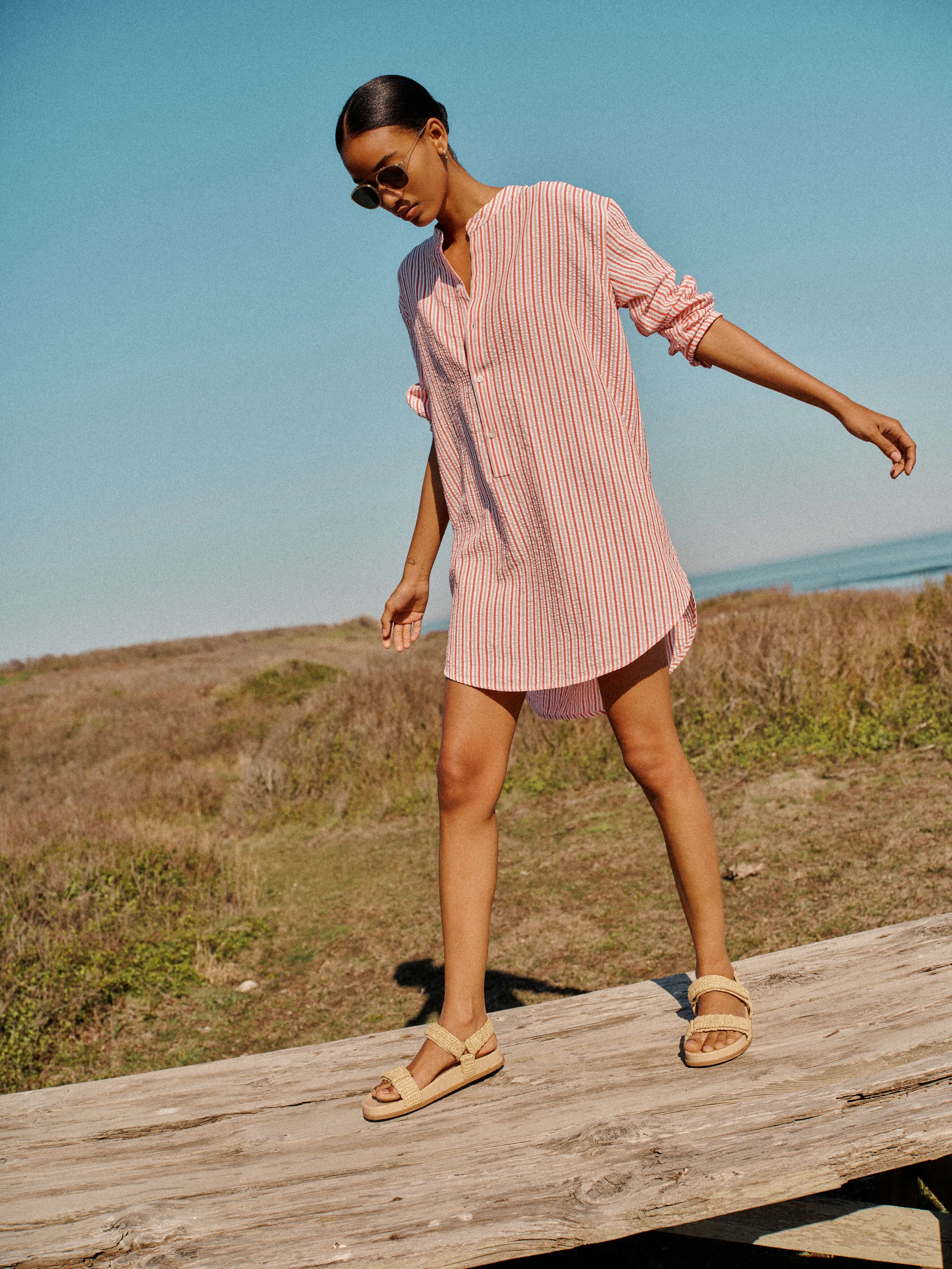 Strawberry Stripe Seersucker Bodie Coverup sold by Tuckernuck product image thumbnail 2