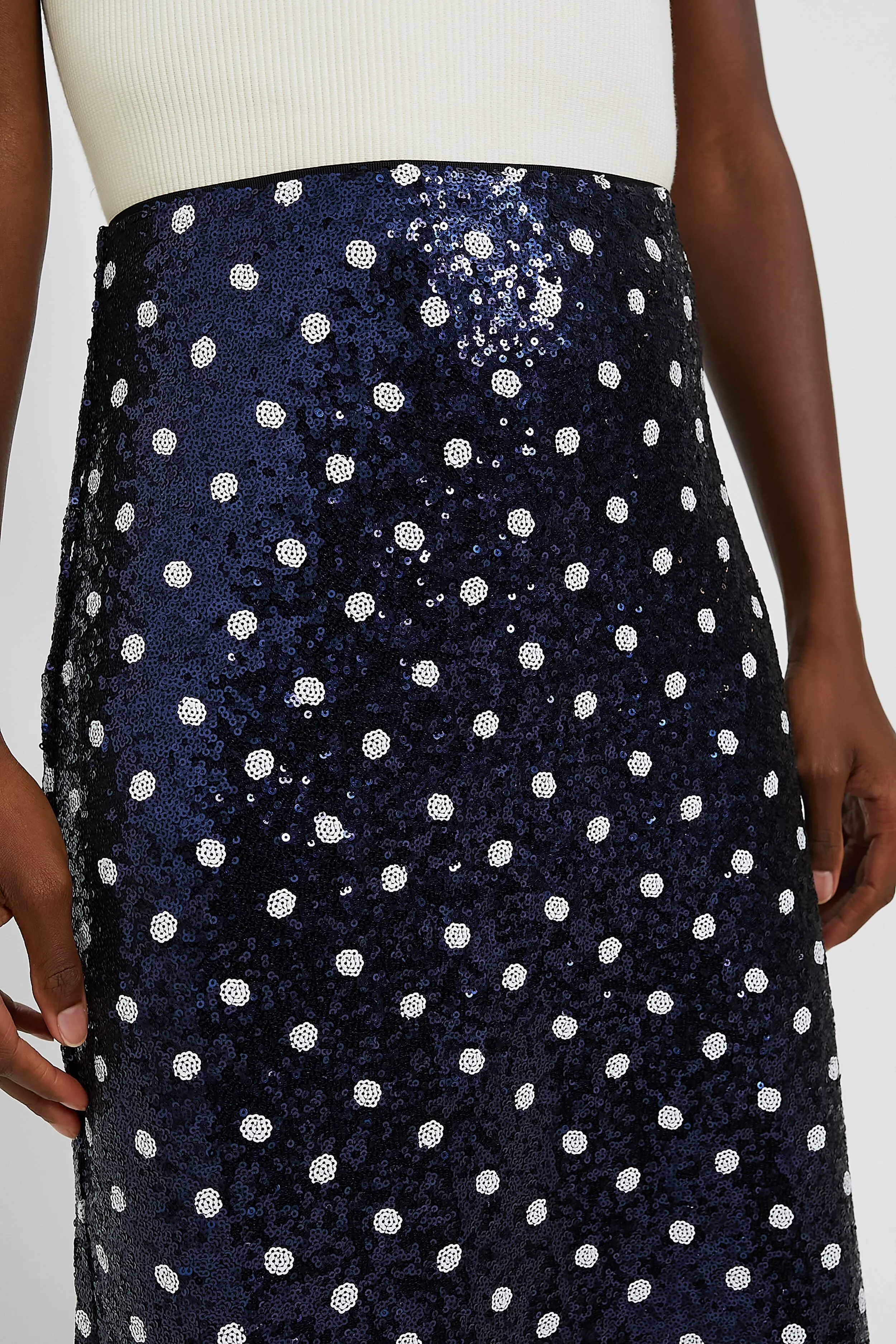 Navy Dotted Sequence Jily Skirt sold by Tuckernuck product image thumbnail 5