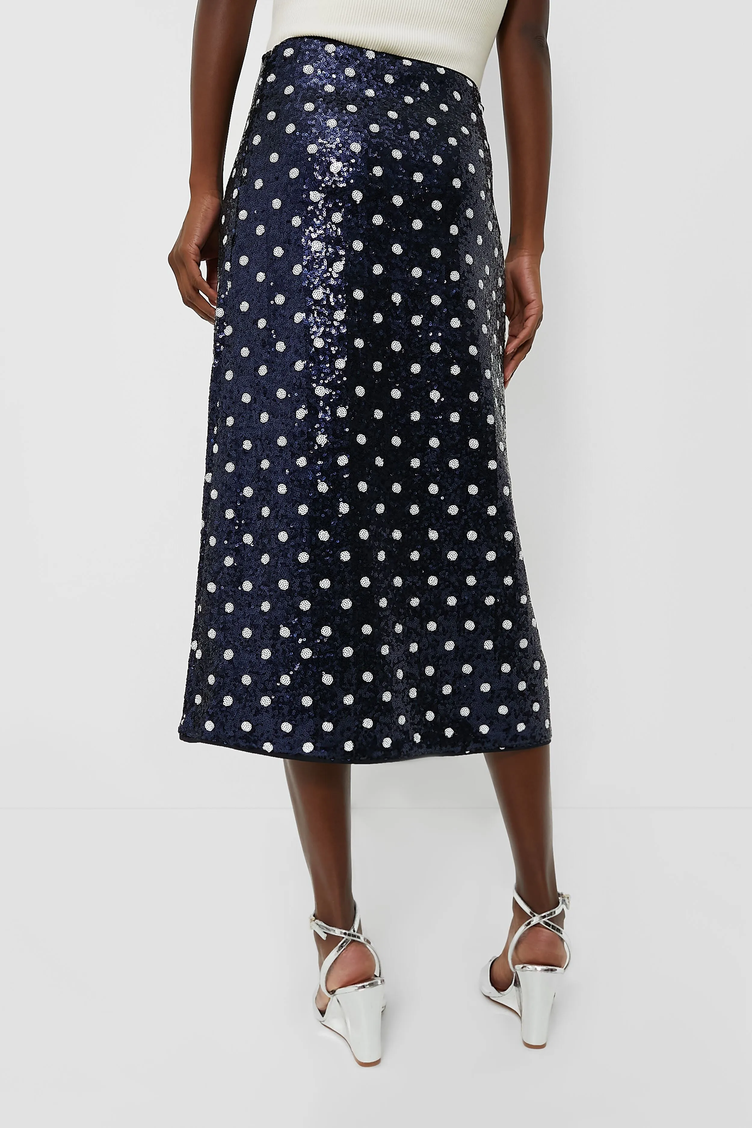 Navy Dotted Sequence Jily Skirt sold by Tuckernuck product image thumbnail 4