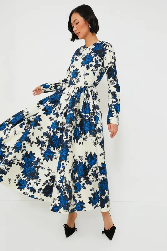 Blue Festive Bouquet Annie Dress made by Tuckernuck