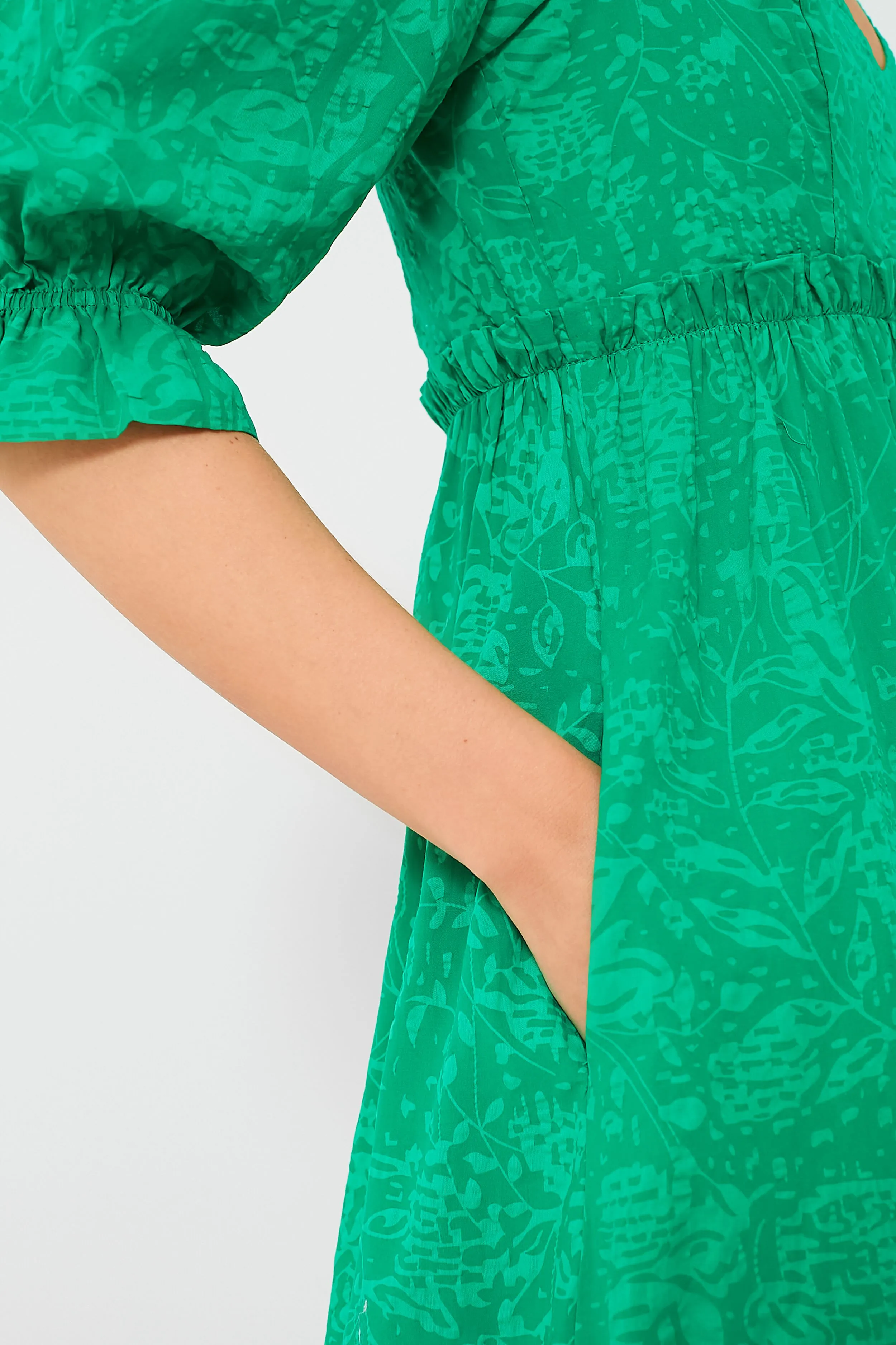 Green Puff Sleeve Lorelei Midi Dress sold by Tuckernuck product image thumbnail 5