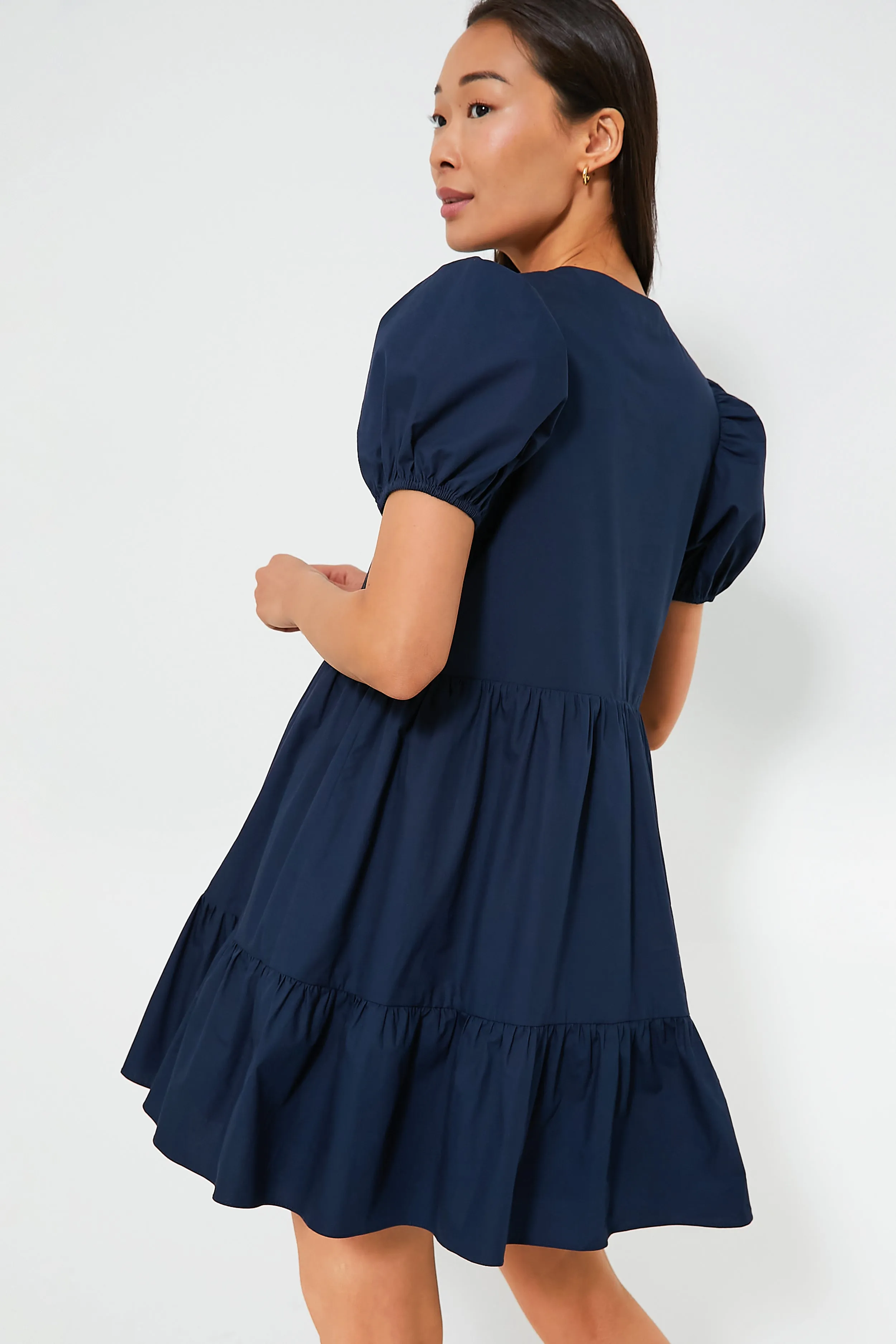 Navy Zip Front Ellie Mini Dress sold by Tuckernuck product image thumbnail 4
