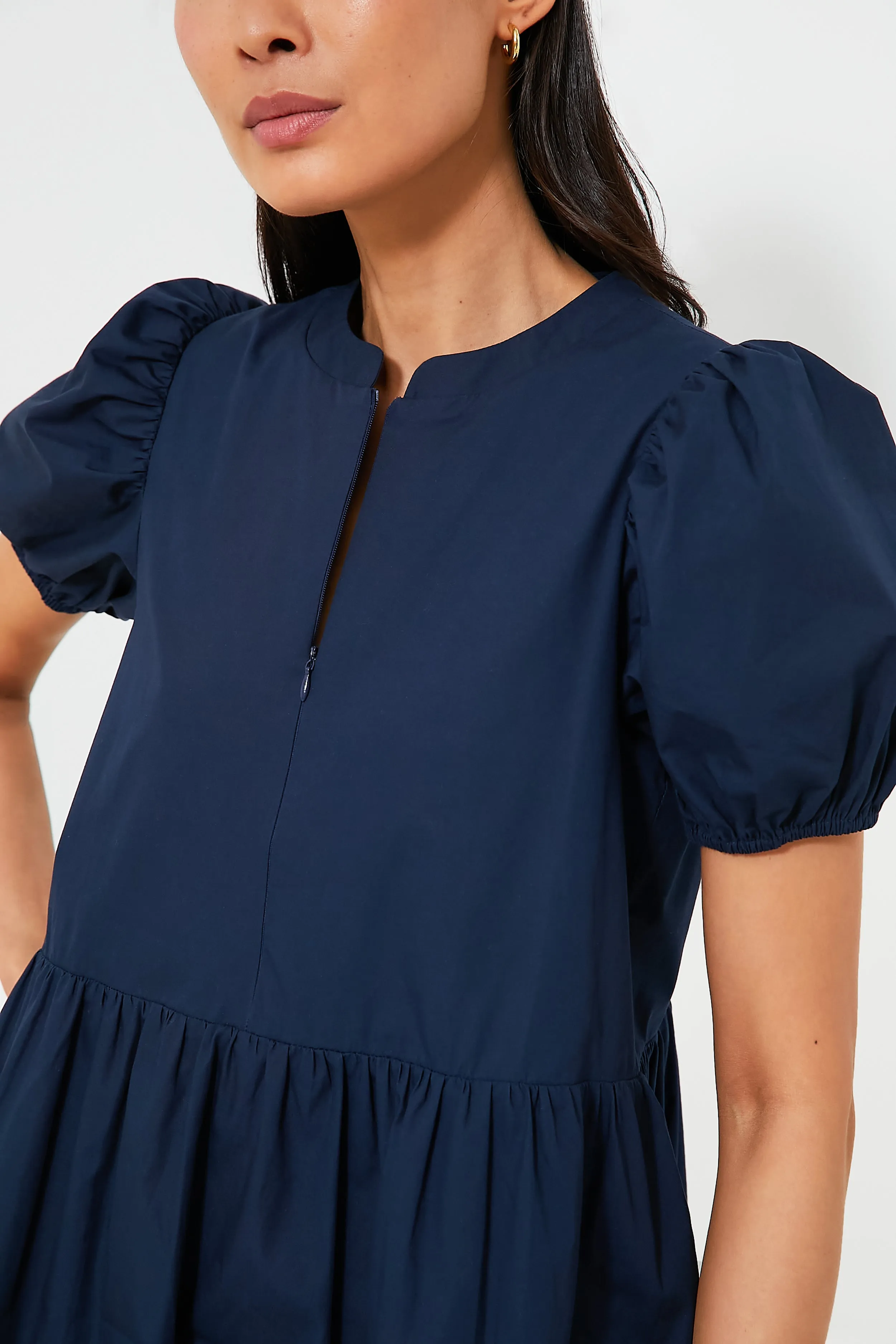 Navy Zip Front Ellie Mini Dress sold by Tuckernuck product image thumbnail 5