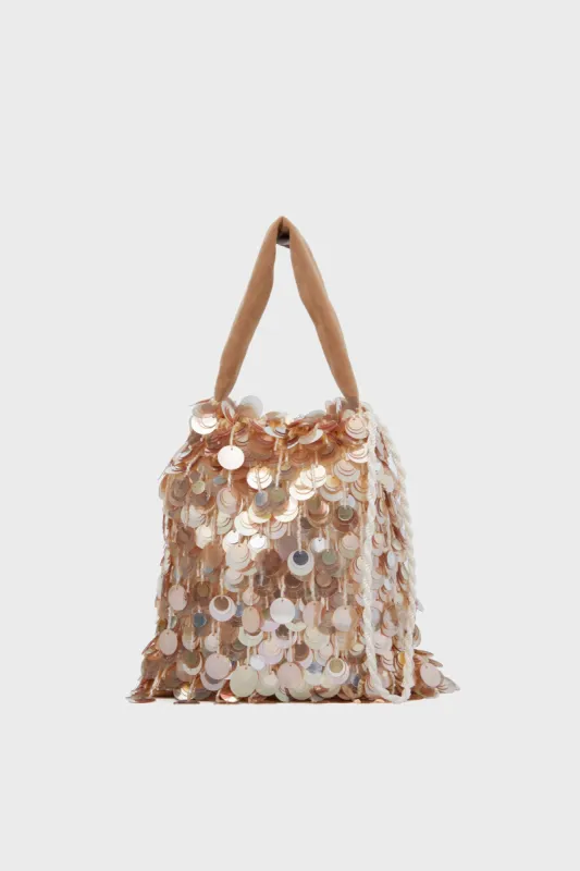 Champagne Sequin Gala Bag sold by Tuckernuck