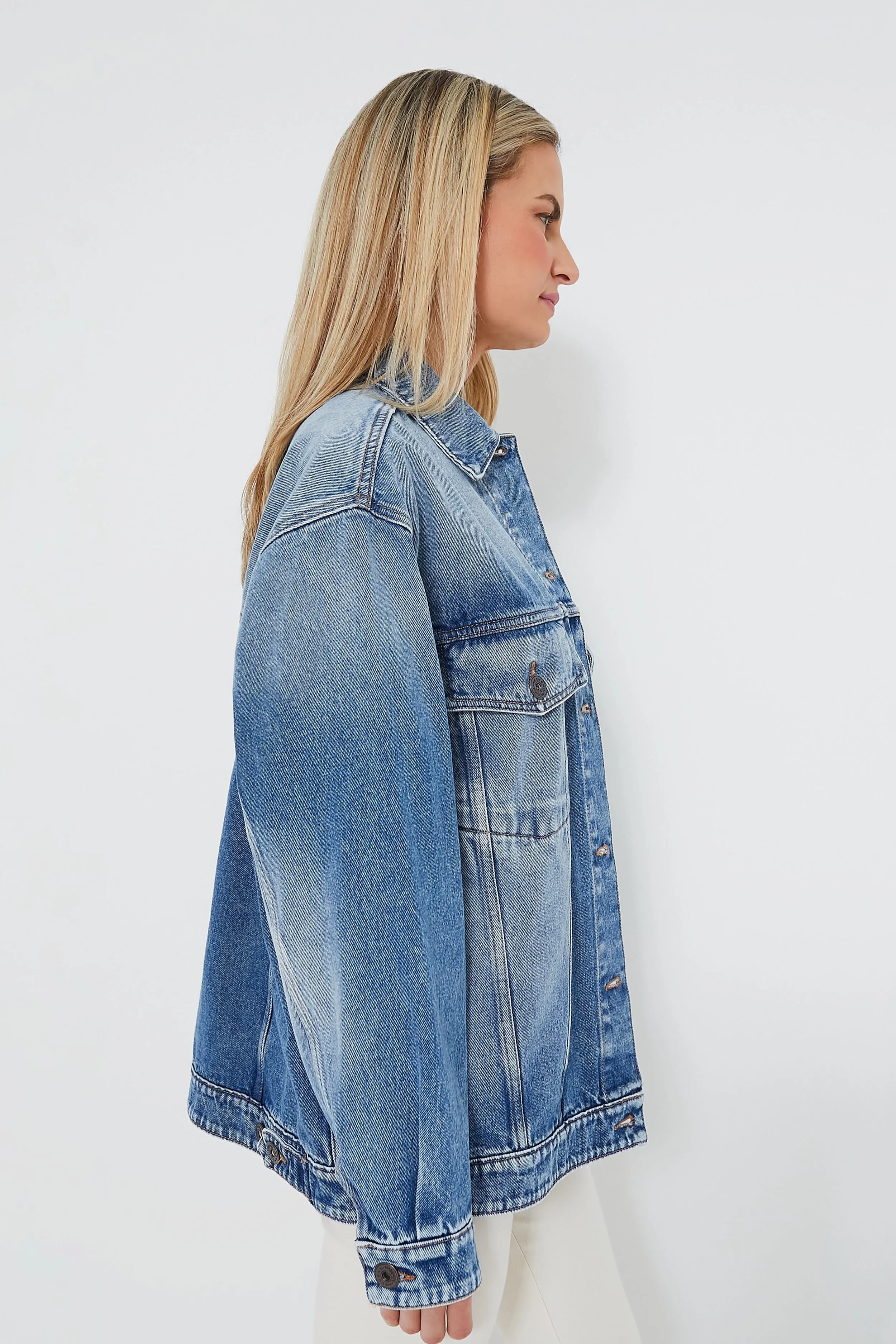 Navy Light Pio Denim Jacket sold by Tuckernuck product image thumbnail 3