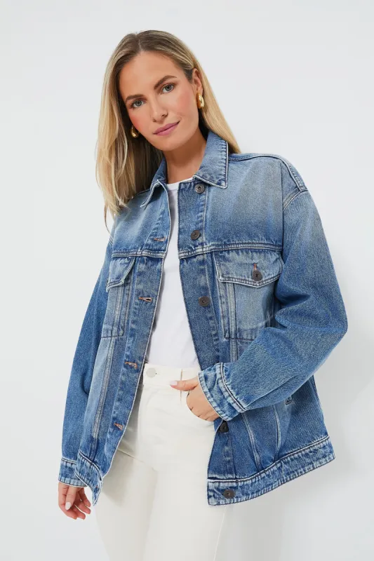 Navy Light Pio Denim Jacket made by Tuckernuck