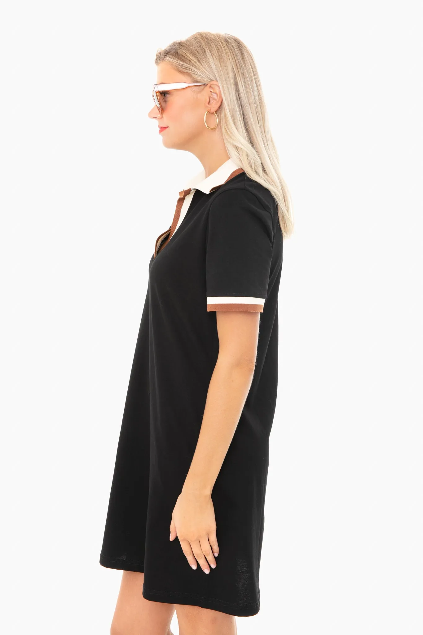 OLD Black Hutton Polo Dress sold by Tuckernuck product image thumbnail 3