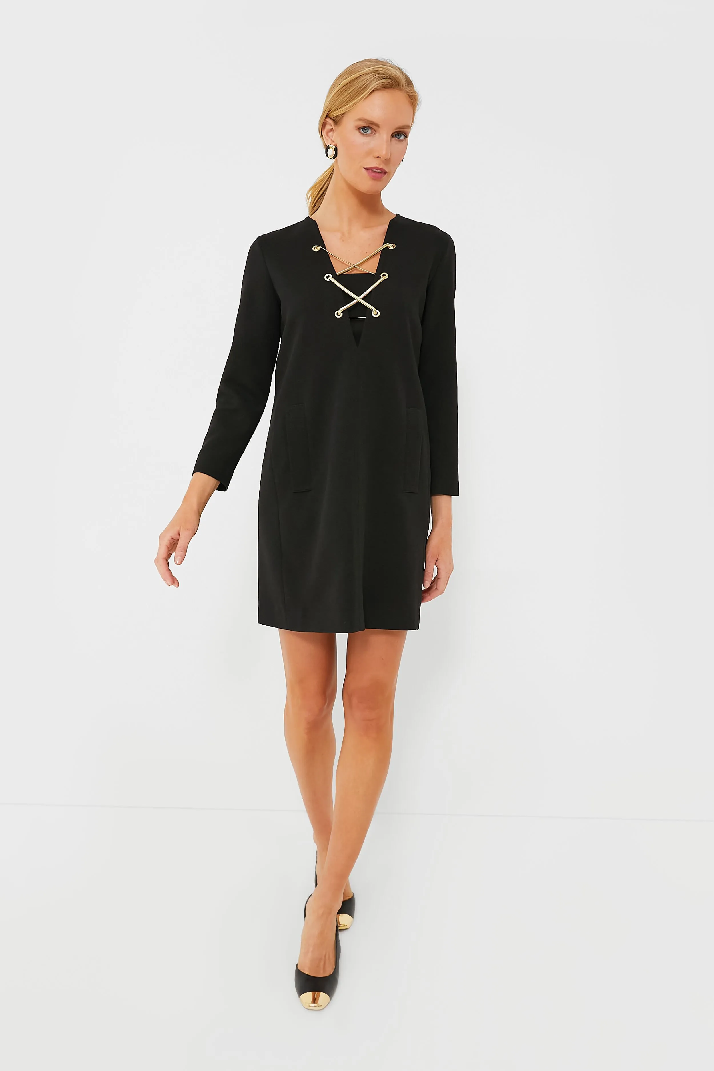 Black Tie Front Brigitte Dress sold by Tuckernuck product image thumbnail 2