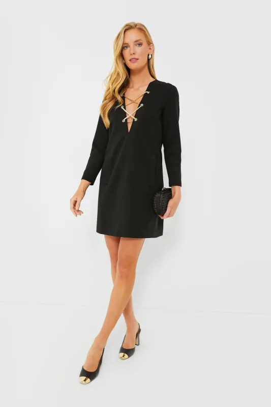 Black Tie Front Brigitte Dress sold by Tuckernuck