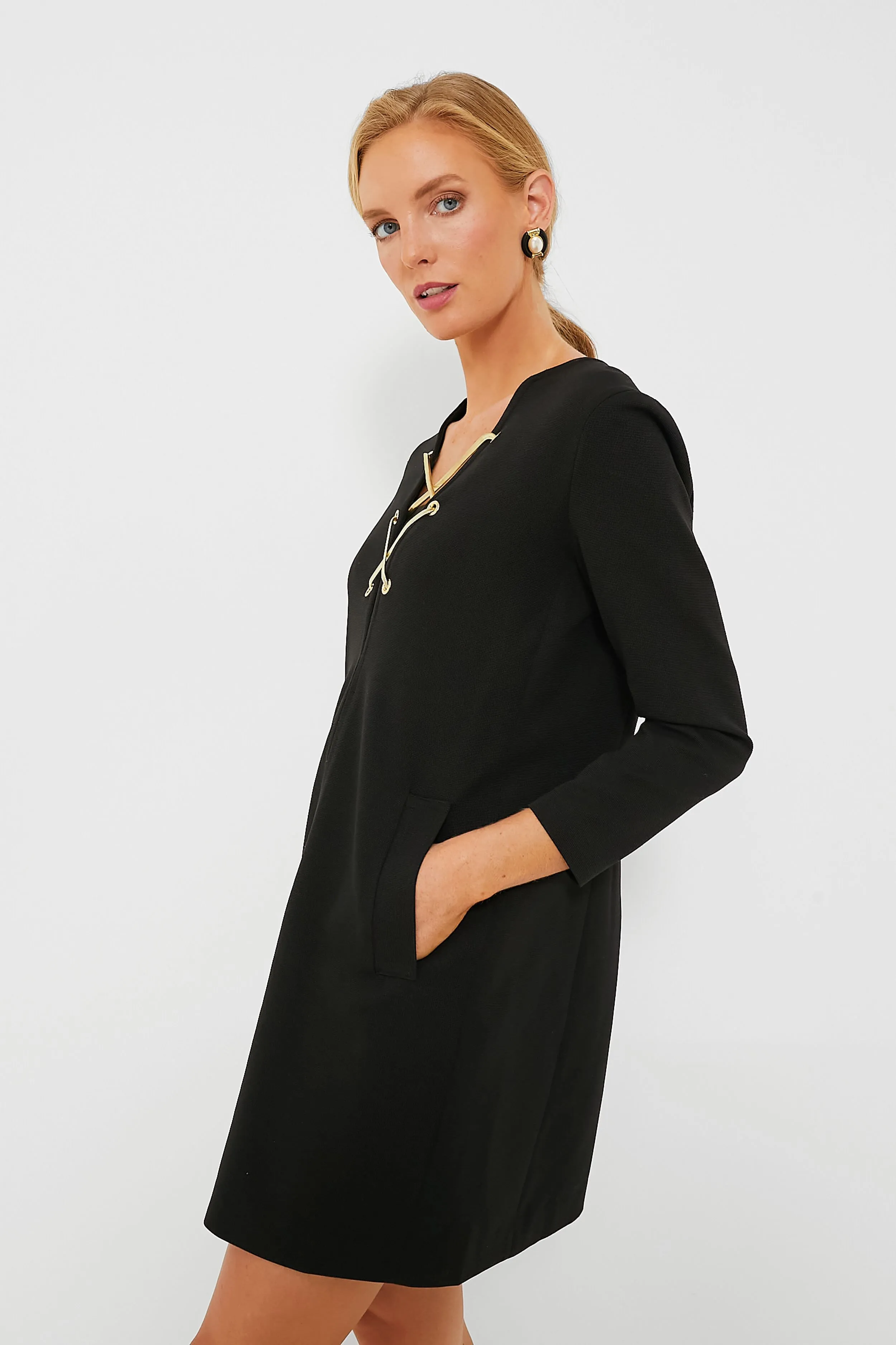 Black Tie Front Brigitte Dress sold by Tuckernuck product image thumbnail 4
