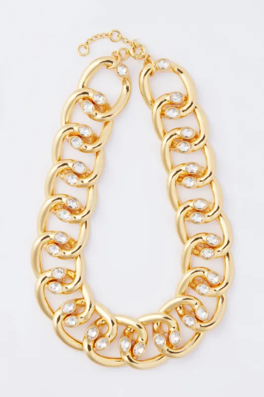 Gold Elliana Flat Chain Necklace made by Tuckernuck