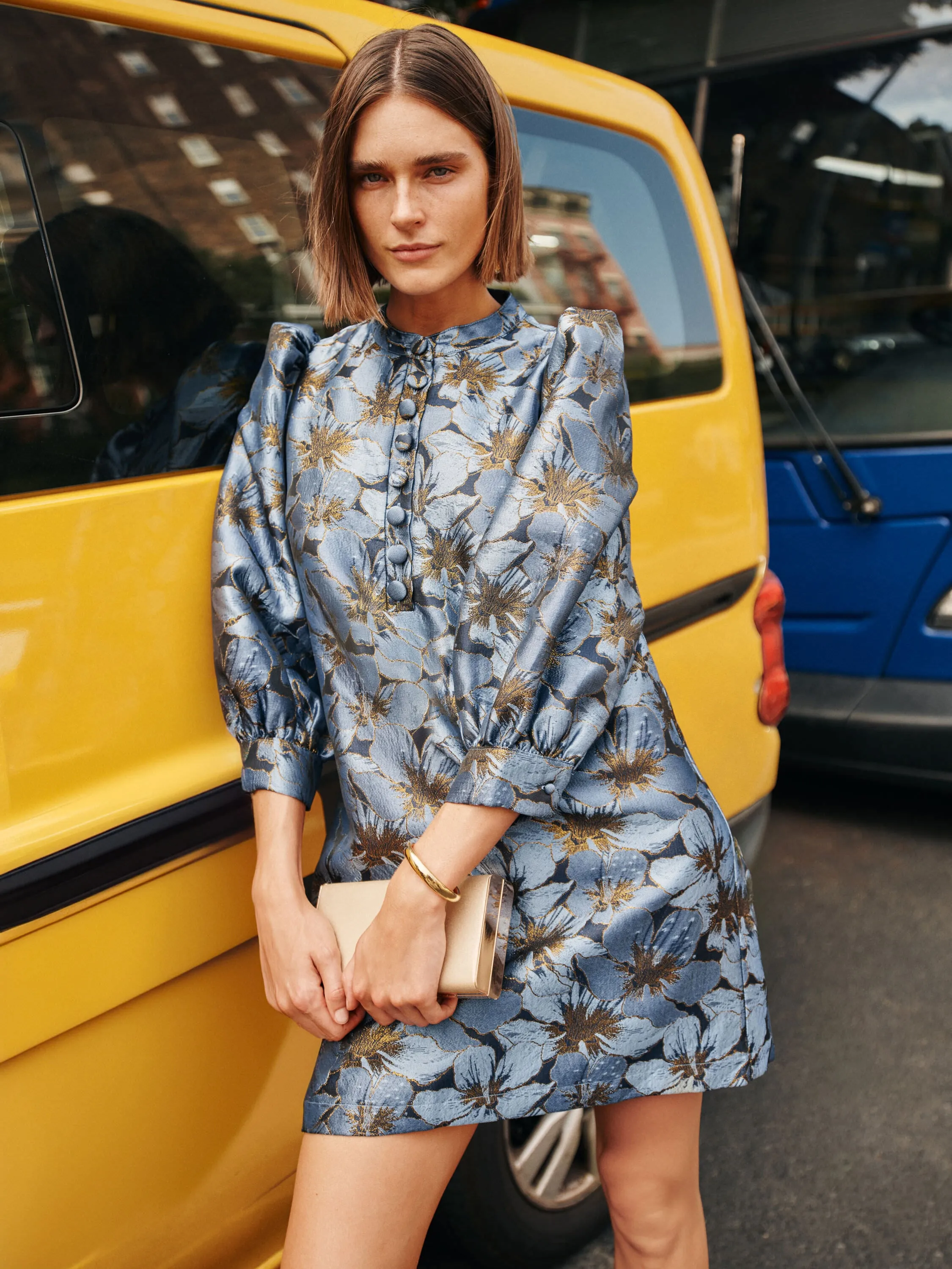 Champagne Precious Metallic Slimline Clutch sold by Tuckernuck product image thumbnail 2