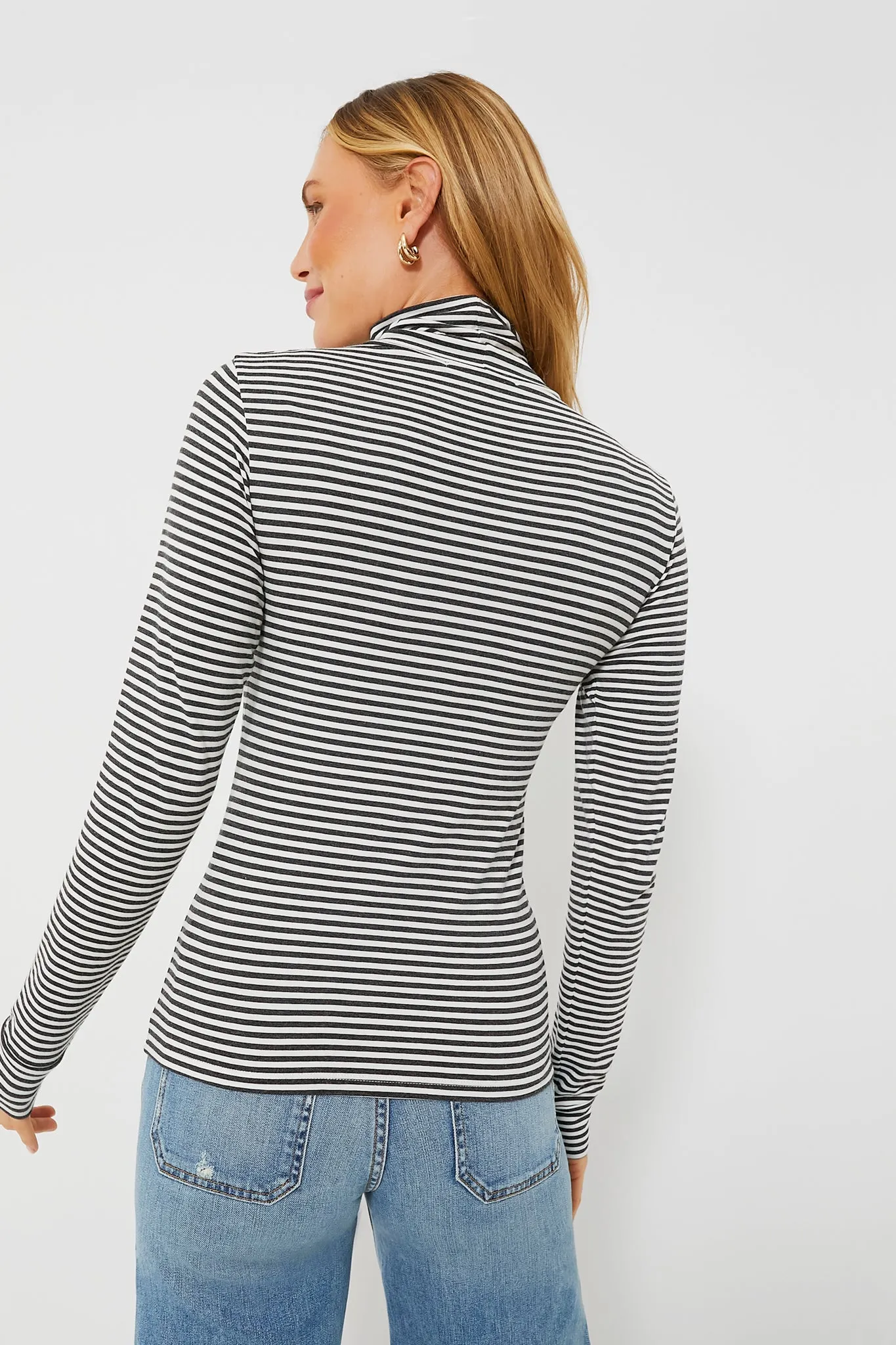 Steel White Stripe Little Turtleneck sold by Tuckernuck product image thumbnail 4