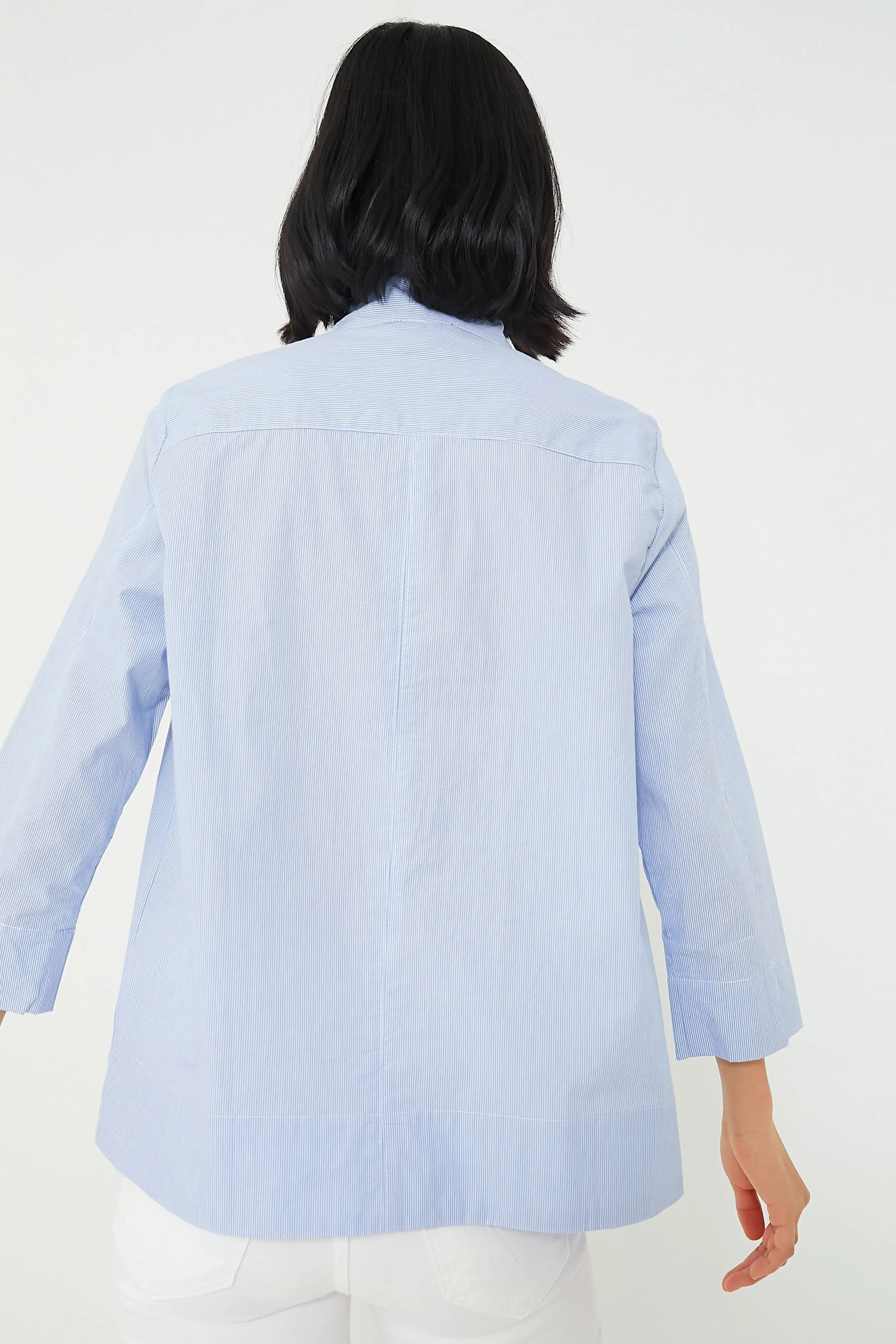 Blue Margot Stand Collar Blouse sold by Tuckernuck product image thumbnail 4