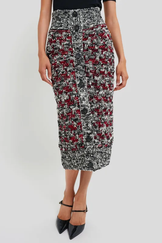 Black White and Plum Pencil Midi Skirt sold by Tuckernuck