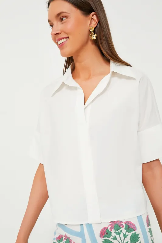 White Cotton Preston Shirt sold by Tuckernuck