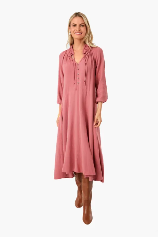 Rose Quartz Eva Dress sold by Tuckernuck