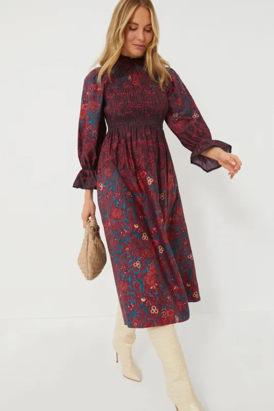 Merlot Lasa Aurnia Midi Dress sold by Tuckernuck