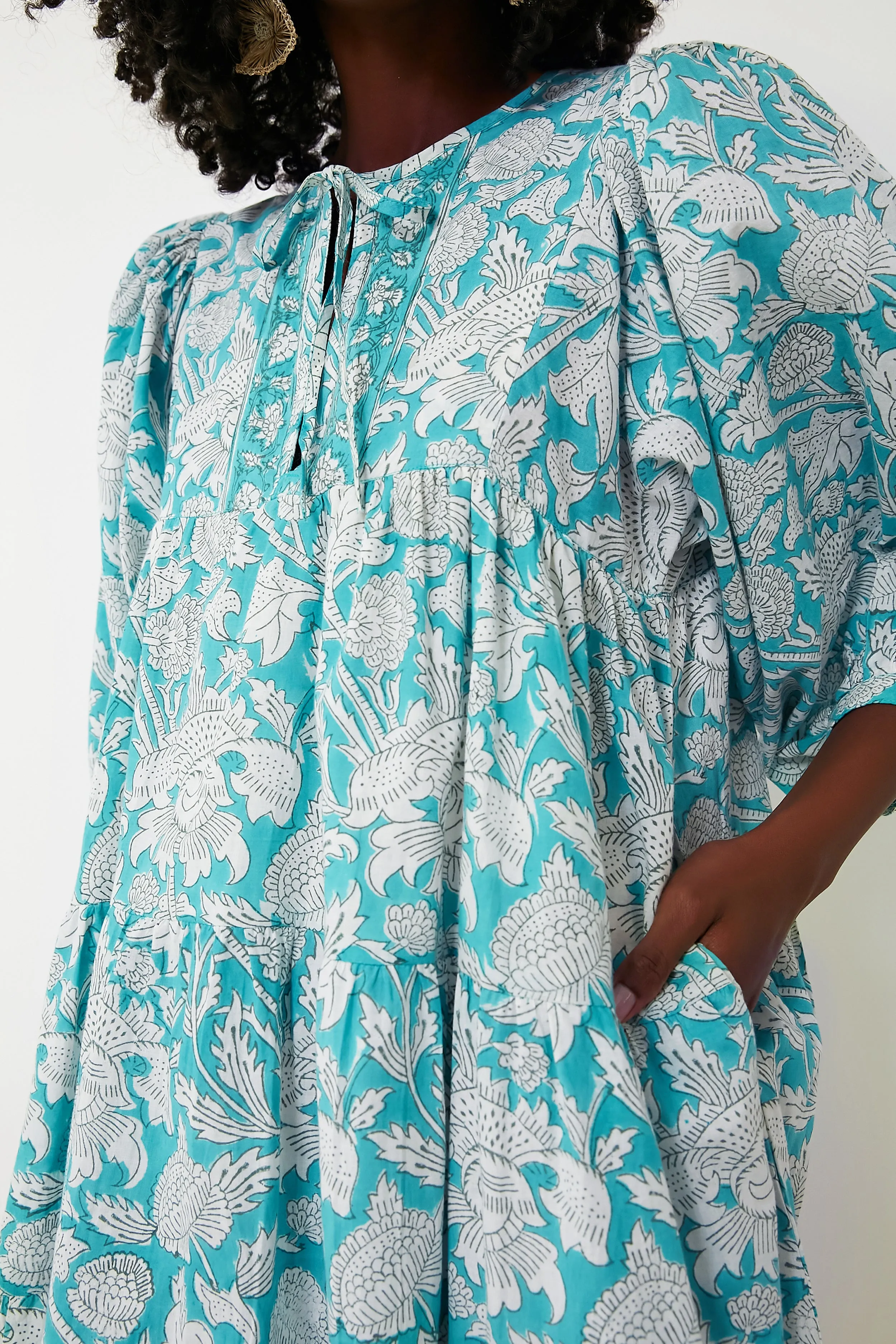 Turquoise Casita Mini Dress sold by Tuckernuck product image thumbnail 5