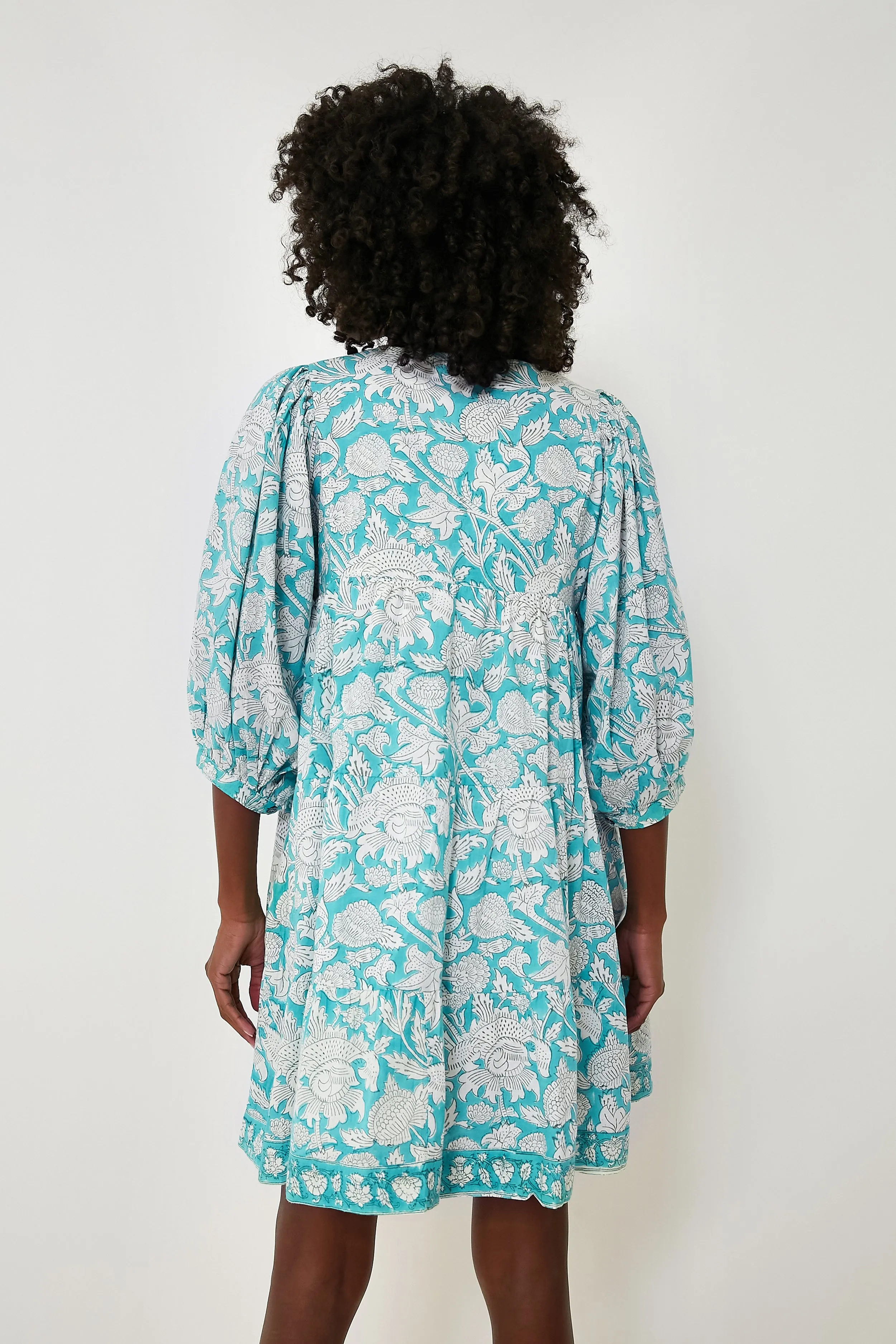 Turquoise Casita Mini Dress sold by Tuckernuck product image thumbnail 4