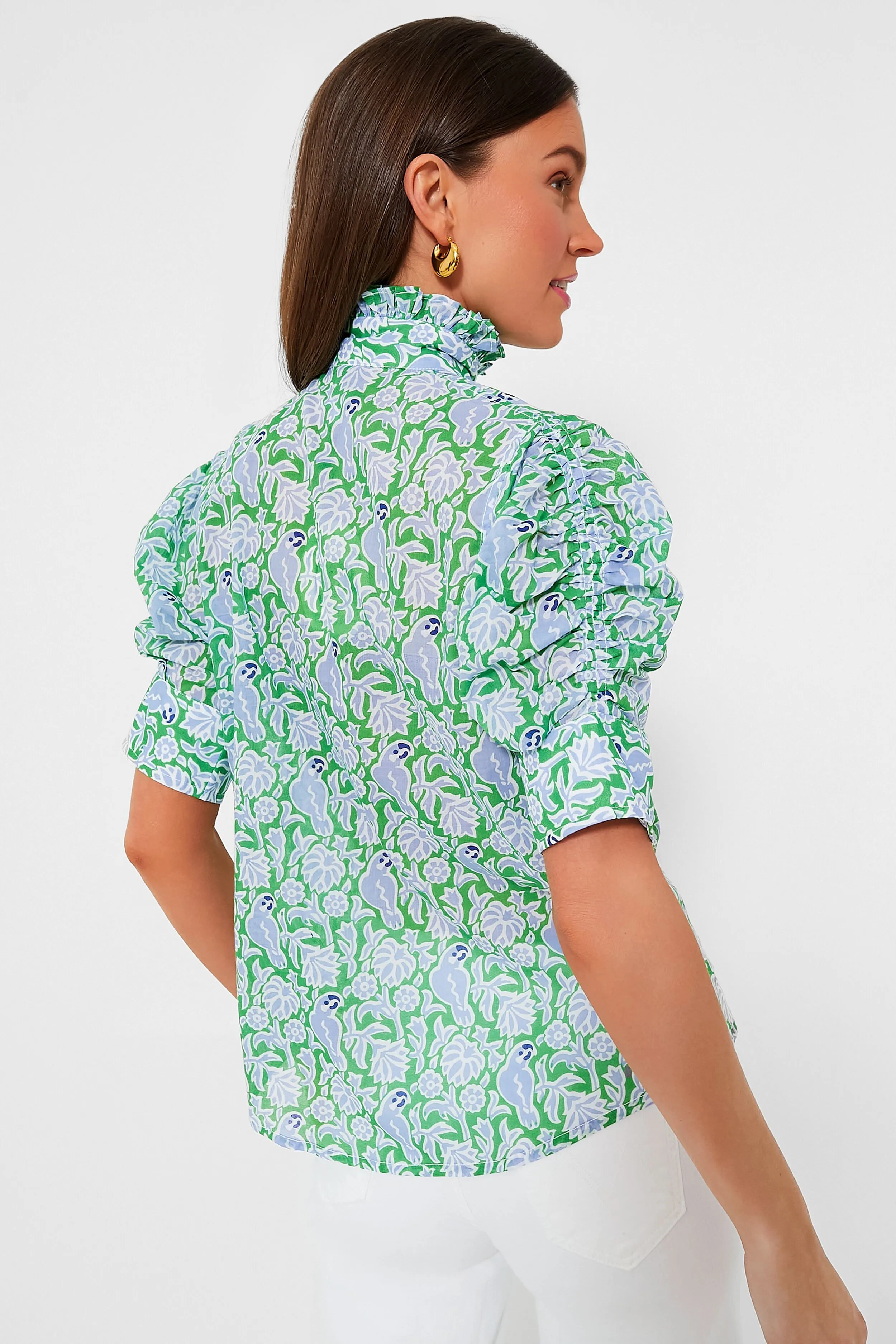 Green and Blue Vita Blouse sold by Tuckernuck product image thumbnail 4