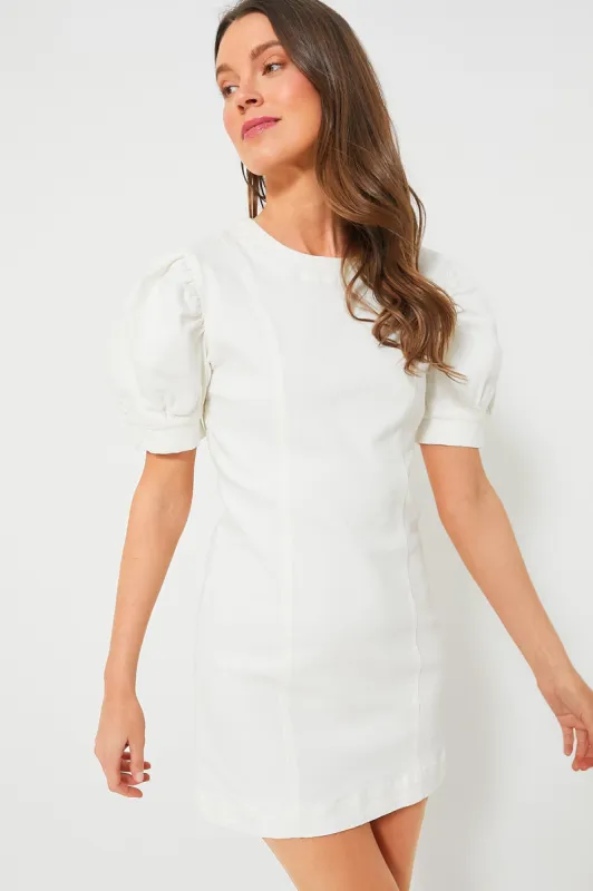 White Stretch Denim Juniper Mini Dress sold by Tuckernuck