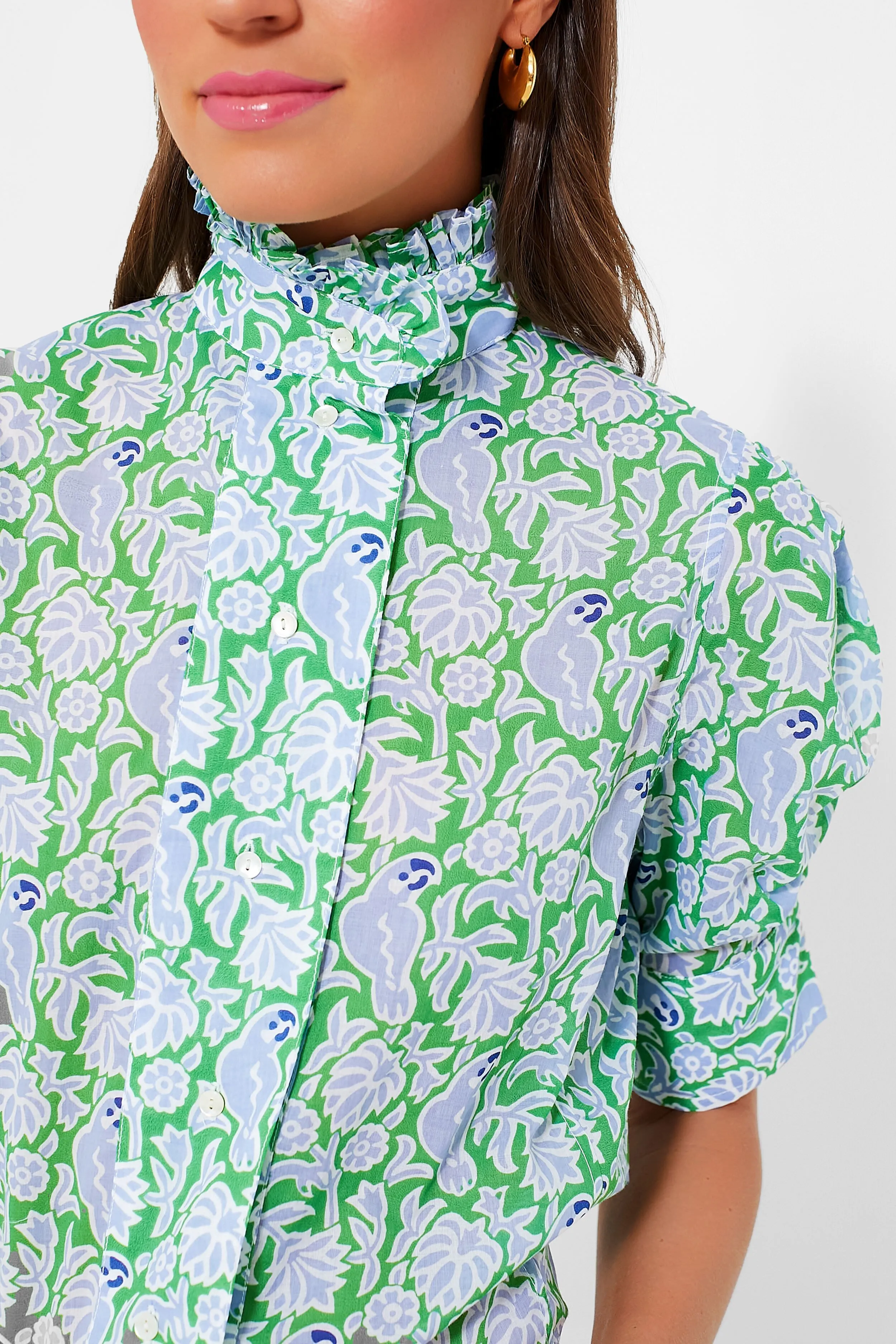 Green and Blue Vita Blouse sold by Tuckernuck product image thumbnail 5