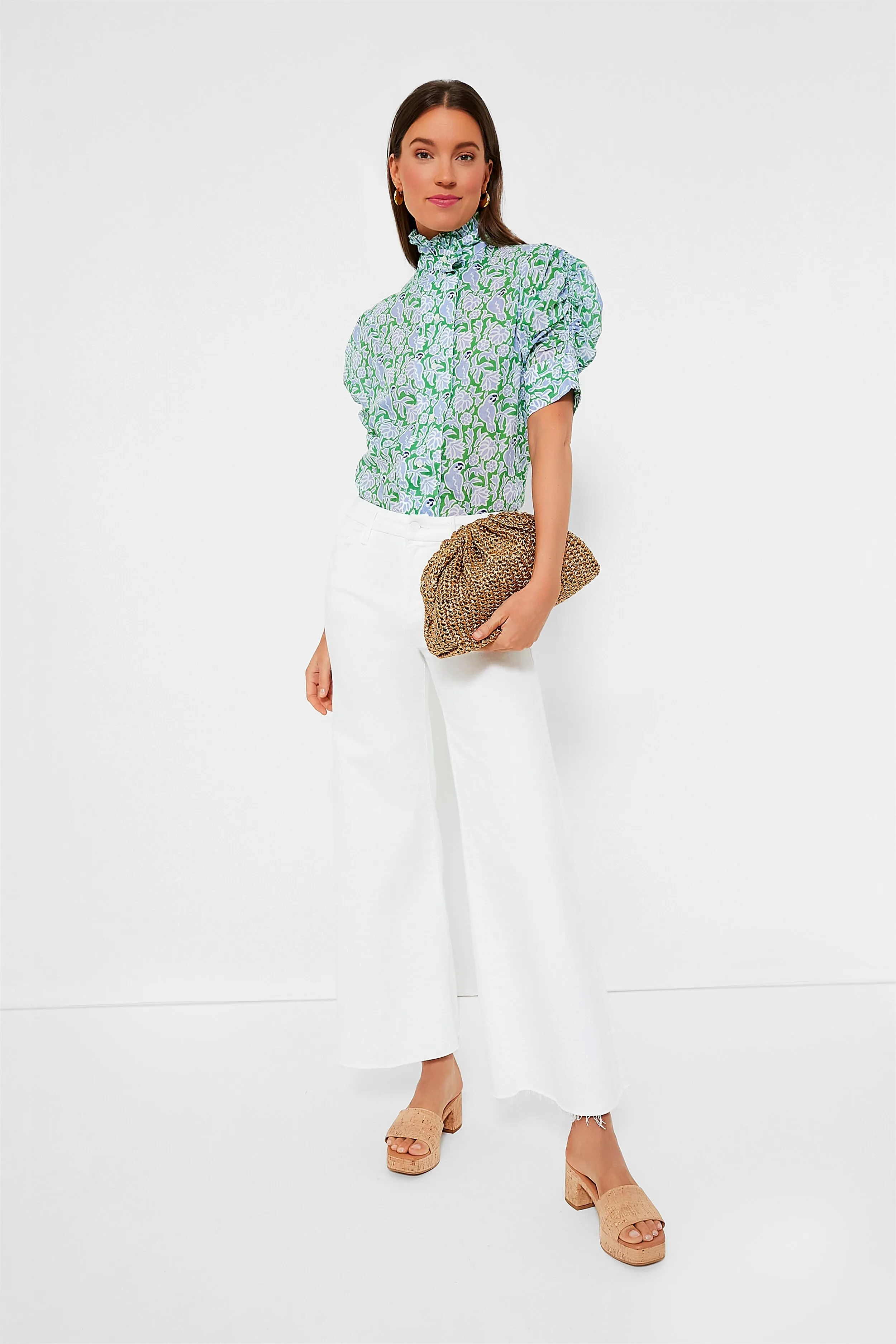 Green and Blue Vita Blouse sold by Tuckernuck product image thumbnail 2