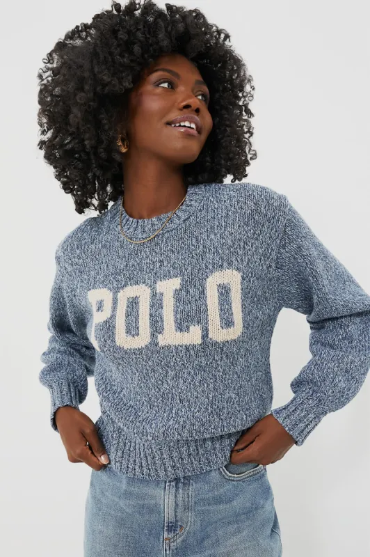 Denim Marl Cotton Long Sleeve Pullover sold by Tuckernuck