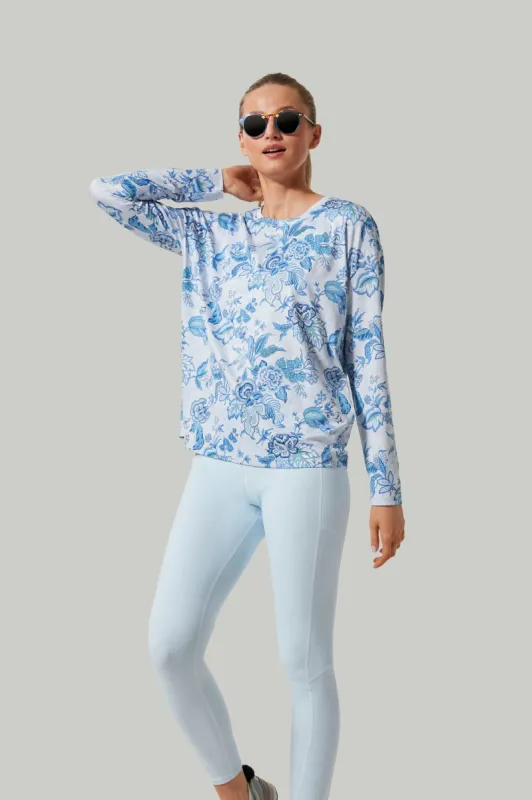 Heirloom Floral Long Sleeve Ryan Boyfriend Tee sold by Tuckernuck