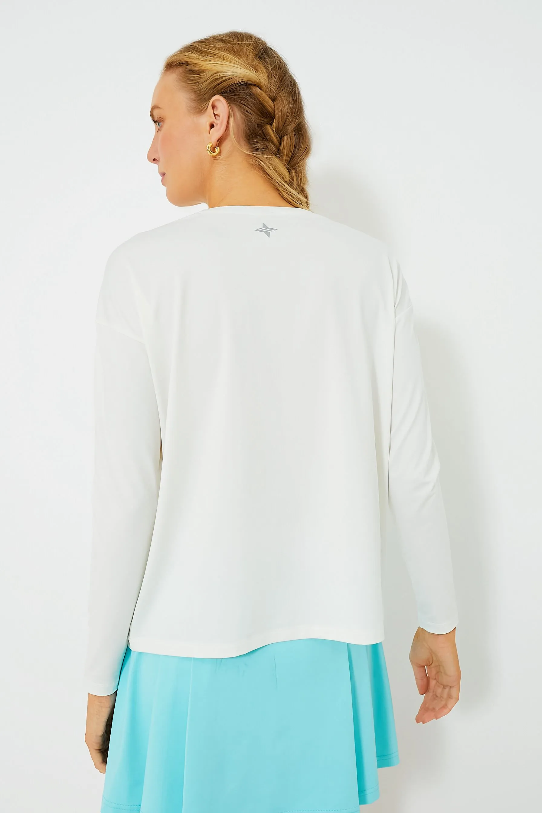 White Long Sleeve Ryan Boyfriend Tee sold by Tuckernuck product image thumbnail 4