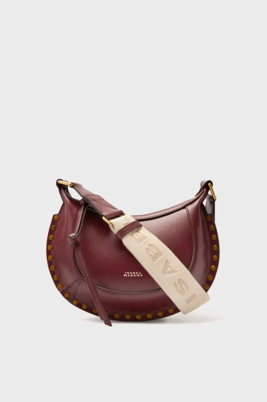 Burgundy Leather Mini Moon Crossbody sold by Tuckernuck