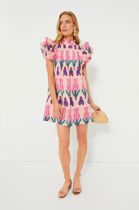 Sumba Pink Pintuck Flirty Dress sold by Tuckernuck