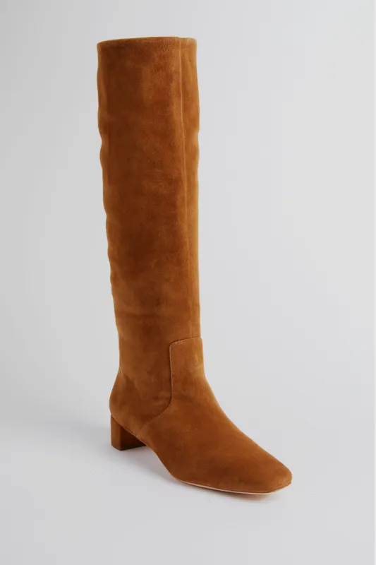 Cacao Suede Indy Boots made by Loeffler Randall