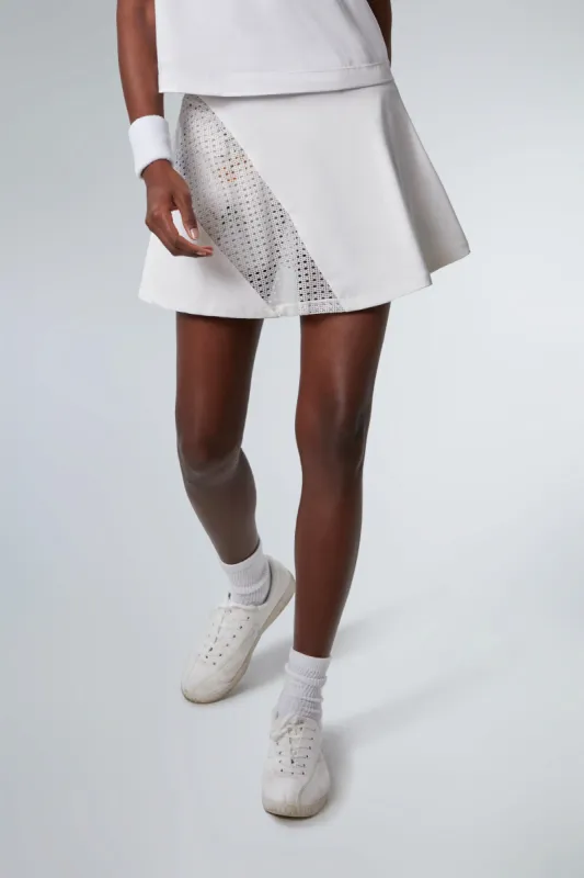White and Fresh Buds 15 Inch Naomi Tennis Skirt sold by Tuckernuck