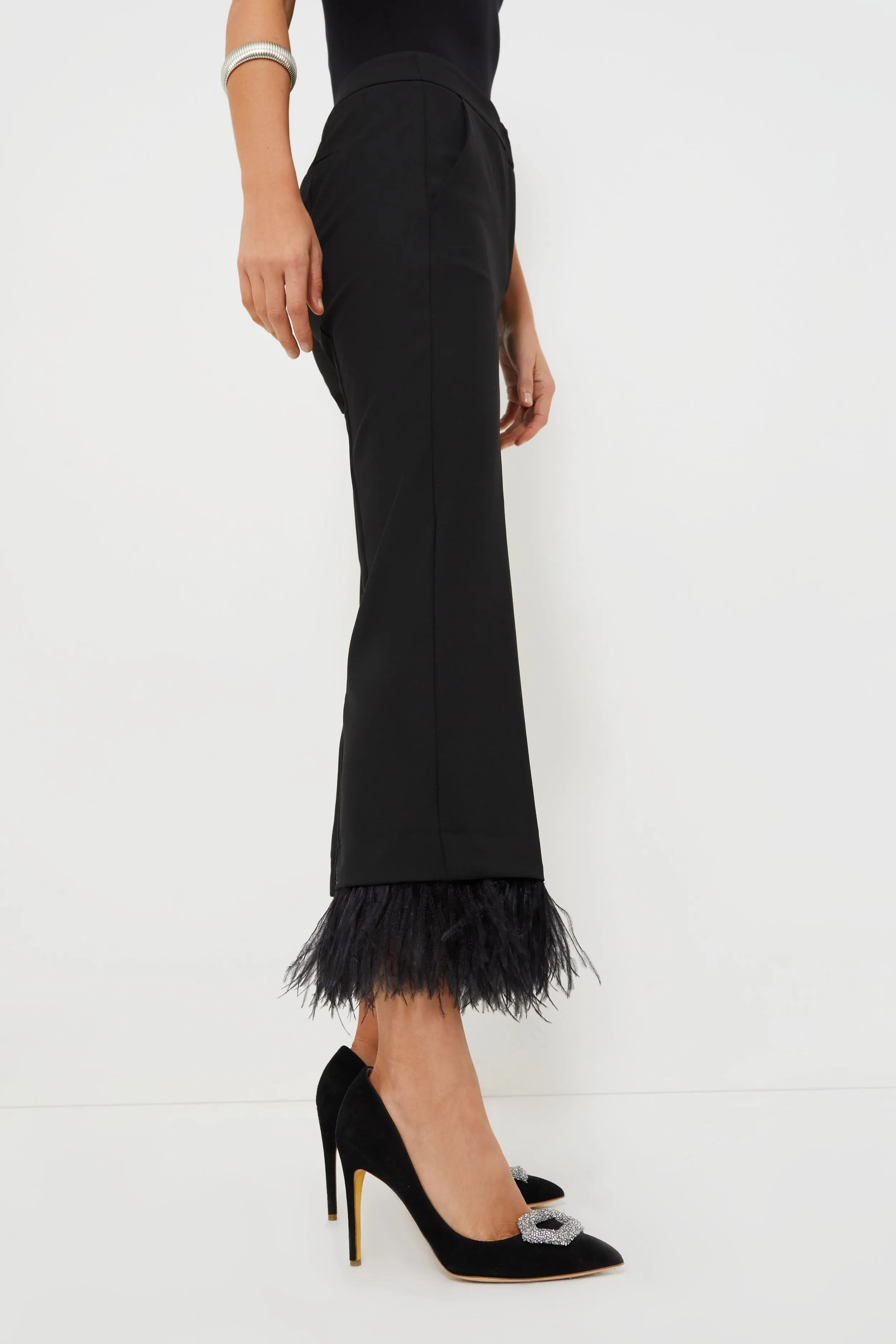 Black Edoardo Feather Pants sold by Tuckernuck product image thumbnail 3