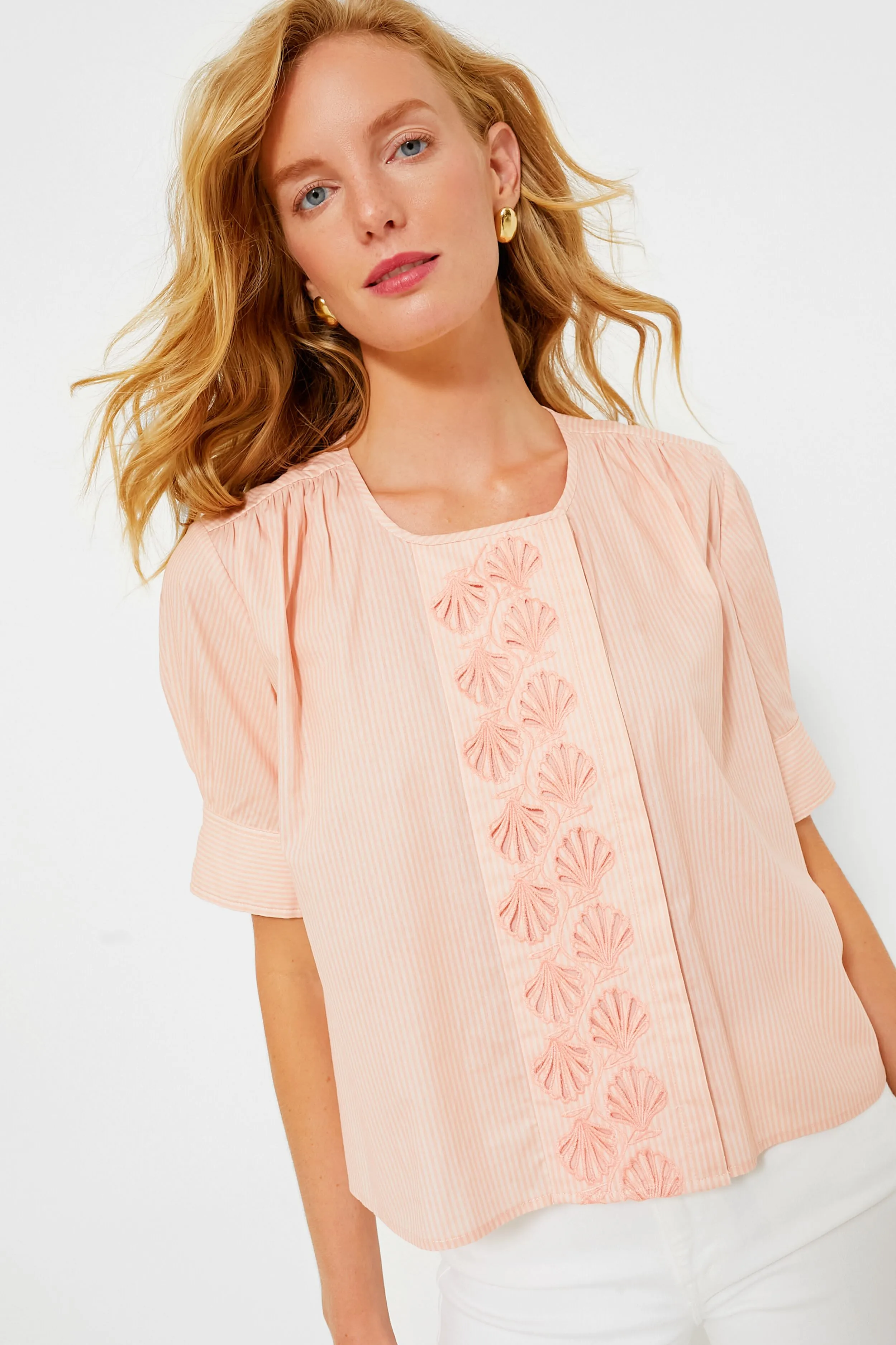 Pink Sands Mira Blouse sold by Tuckernuck