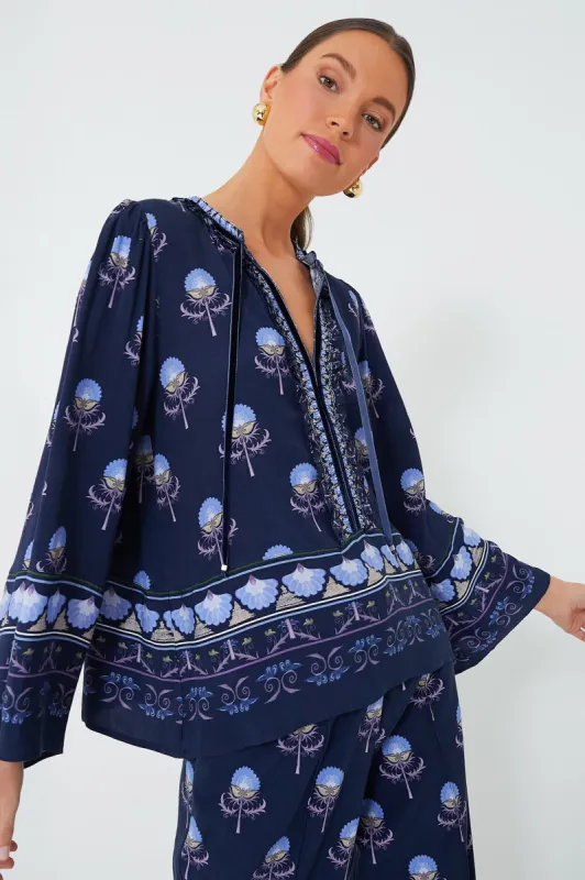 Dark Blue Tess Top sold by Tuckernuck
