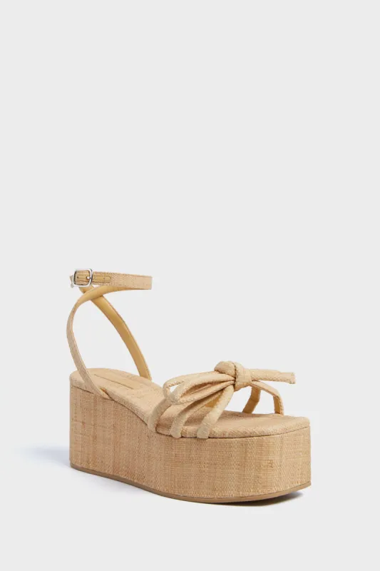 Natural Raffia Hudson Platform Sandals sold by Tuckernuck